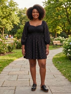 Madewell Lucie Dot Daisies Sweetheart Dress | Size Large - NWT